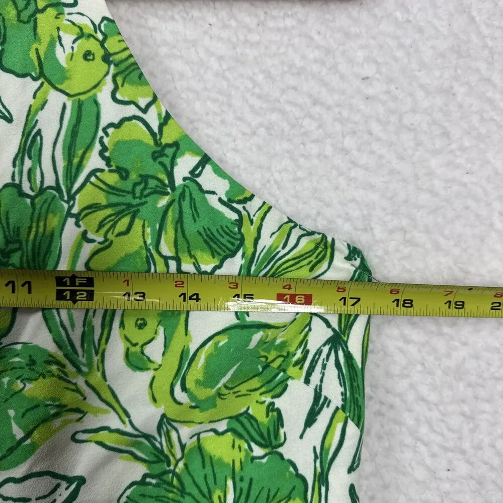 (T6) Lilly Pulitzer Pearl Romper Flamingle Engineered Flamingos Floral,Sz 4 - Picture 6 of 16